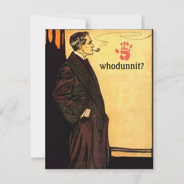 Whodunnit Mystery Solving Party Invitations Sleuth (Front)