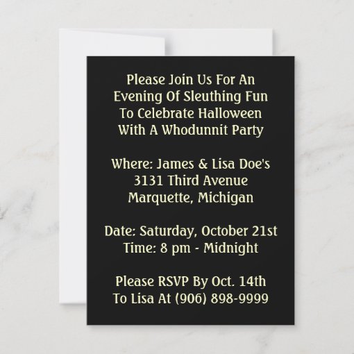 Whodunnit Mystery Solving Party Invitations Sleuth | Zazzle
