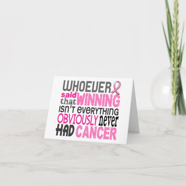 Whoever Said Breast Cancer Card (Front)