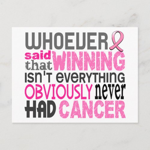 Whoever Said Breast Cancer Postcard