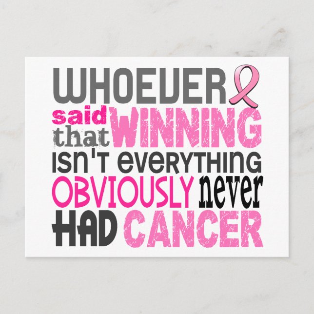 Whoever Said Breast Cancer Postcard (Front)