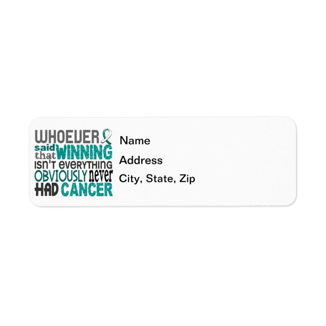 Whoever Said Cervical Cancer Label (Front)