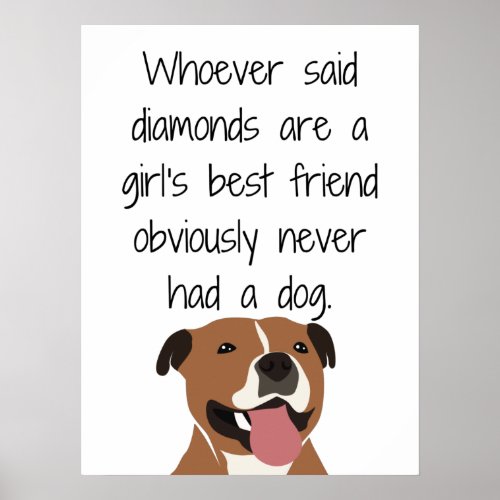 Whoever Said Diamonds Are a Girls Best Friend Poster