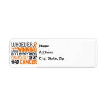 Whoever Said Leukemia Label