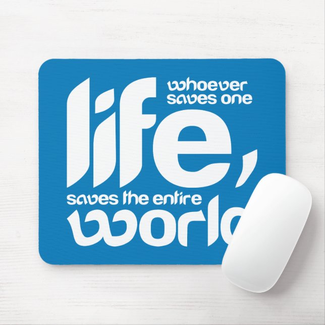 Whoever saves one life mouse pad (With Mouse)