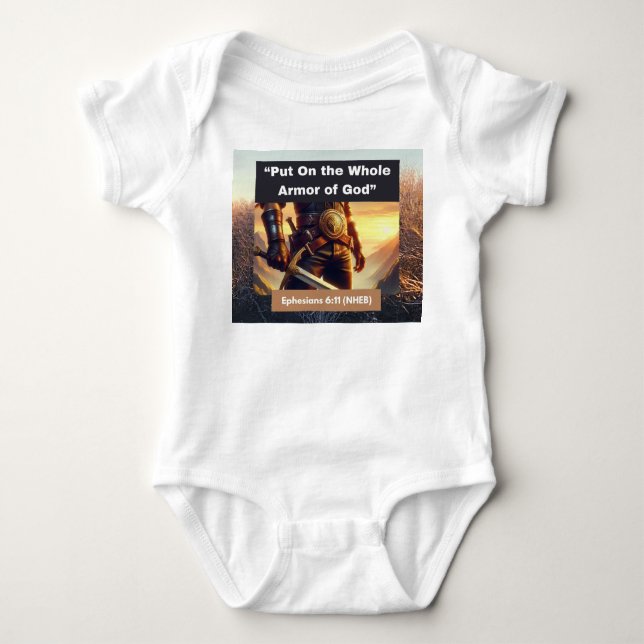Whole Armor of God - Baby Jersey Bodysuit (Front)