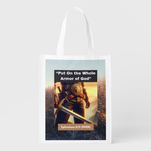 Whole Armor of God _ Scripture Grocery Bag