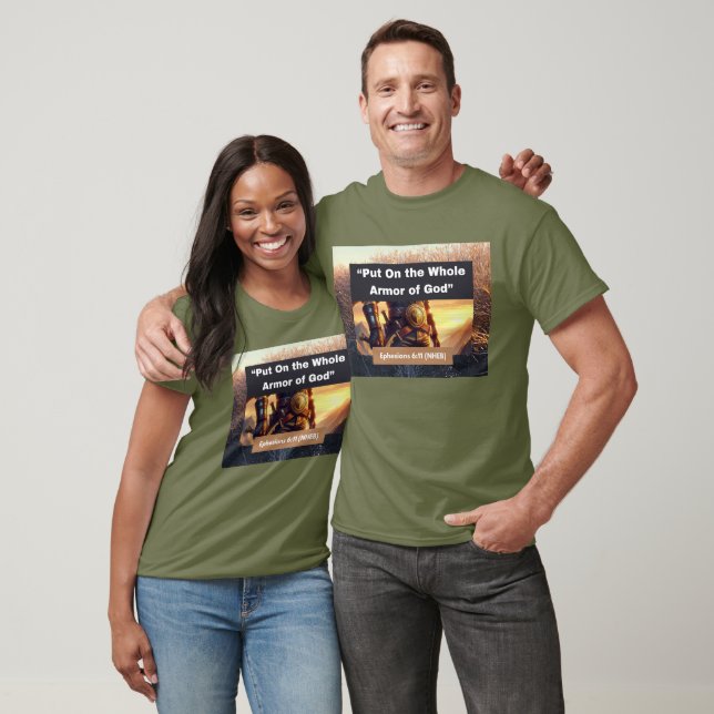 Whole Armor of God - Short Sleeve Green t-shirt (Unisex)