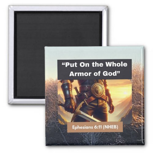 Whole Armor of God _ Stone Magnet