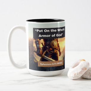 Whole Armor of God Two Tone Mug