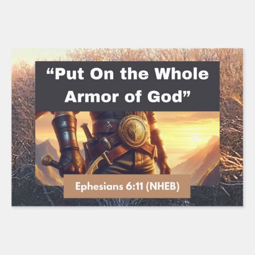 Whole Armor of God _ Wrapping Paper Flat Sheet Set
