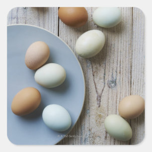 Whole eggs square sticker