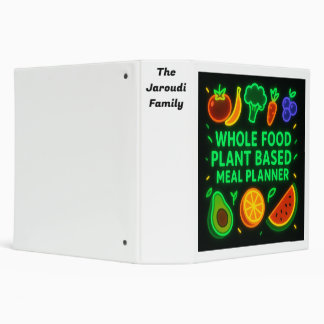 Whole Food Plant Based Meal Planner Design 04 3 Ring Binder
