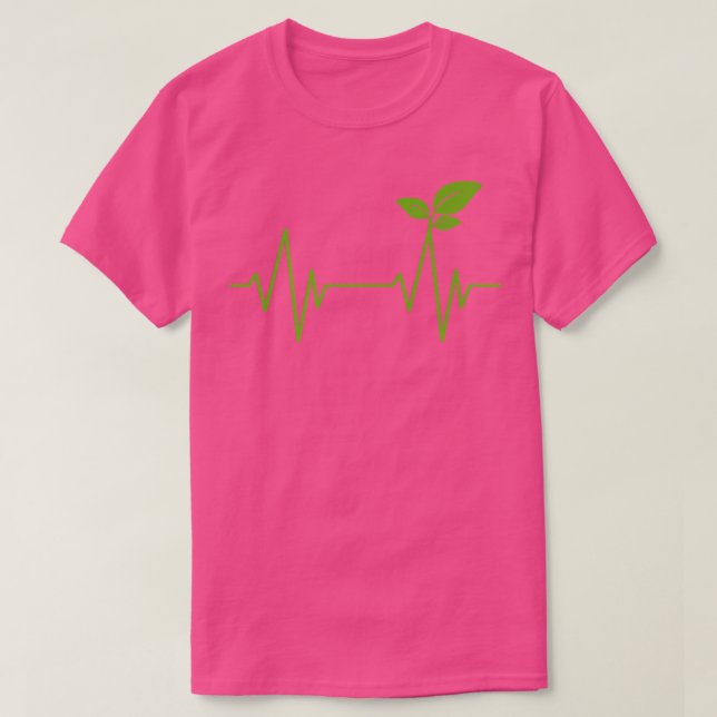 Whole Food Plant Based Vegan HeartBeat Vegetarian  T-Shirt (Design Front)