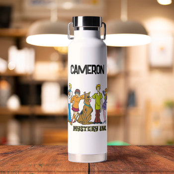 Whole Gang 12 Mystery Inc  | Add Your Name Water Bottle by scoobydoo at Zazzle