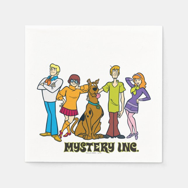 Whole Gang 12 Mystery Inc Napkins (Front)