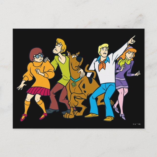 Whole Gang 13 Mystery Inc Postcard (Front)