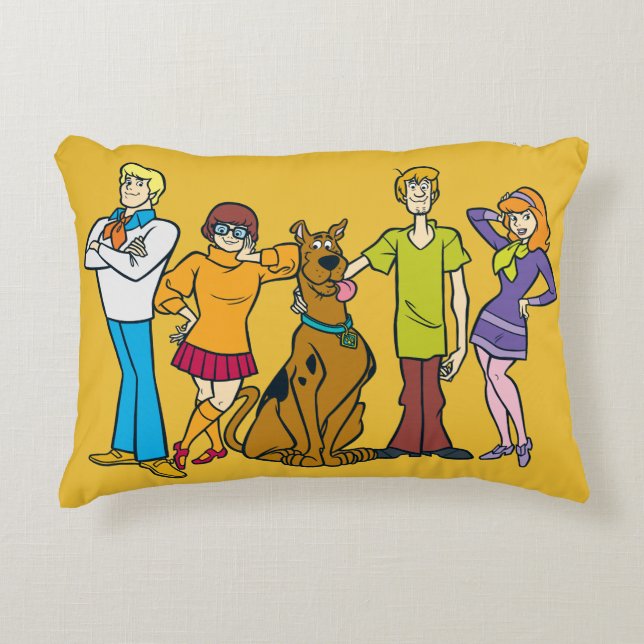 Whole Gang 14 Mystery Inc Accent Pillow (Front)
