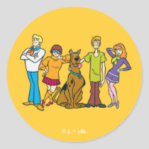 Whole Gang 14 Mystery Inc Classic Round Sticker