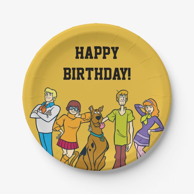 Whole Gang 14 Mystery Inc Paper Plates (Front)