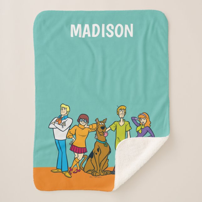 Whole Gang 14 Mystery Inc Sherpa Blanket (Front)