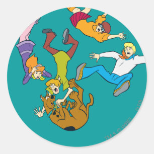 Whole Gang 17 Mystery Inc Classic Round Sticker