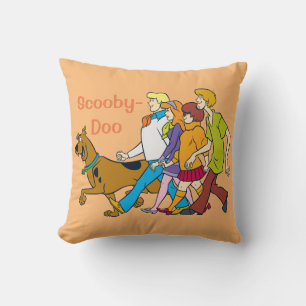 Whole Gang 18 Mystery Inc Throw Pillow