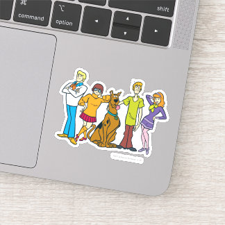 Whole Gang Pose Mystery Inc Sticker