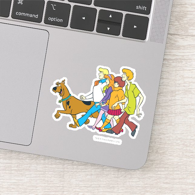 Whole Gang Walking Mystery Inc Sticker (Detail)