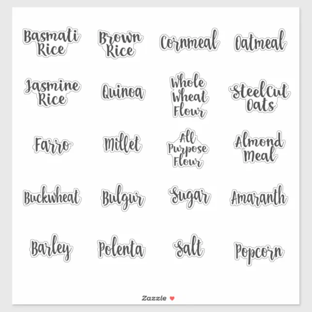 Whole Grains pantry storage canister Sticker | Zazzle