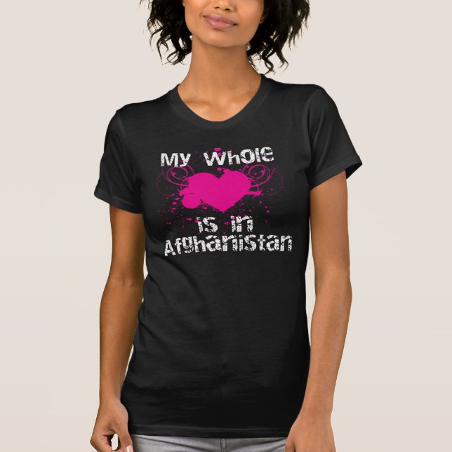 Whole Heart (Afghanistan, Pink & White) T-Shirt (Front)