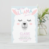 Whole Llama Fun Alpace Birthday Invitation (Standing Front)