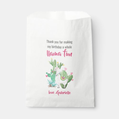 Whole Llama Fun _ Custom Llama Party Favor Bag