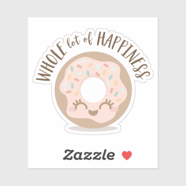 Whole Lot of Happiness Cute Kawaii Style Donut Sticker (Sheet)