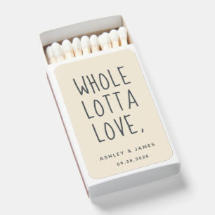WHOLE LOTTA LOVE Antique White Wedding Matchboxes