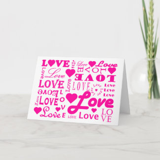 Whole Lotta Love Pink Valentine's Day Card