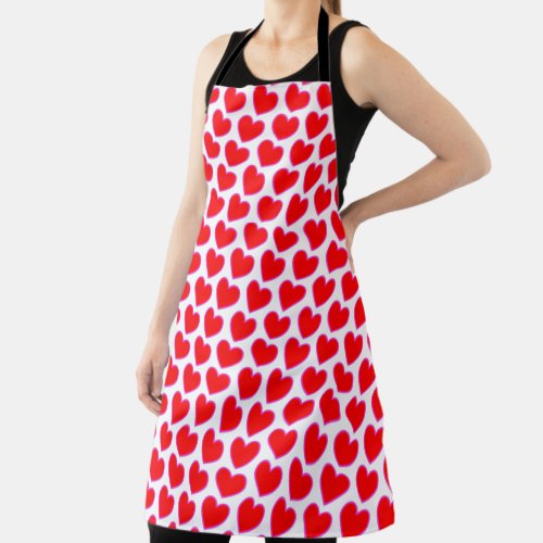 Whole Lotta Love Red Hearts Artsy Fun Apron