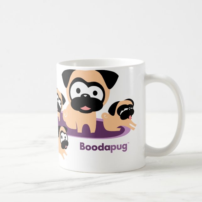 Whole Lotta Pugs (Purple) Coffee Mug (Right)