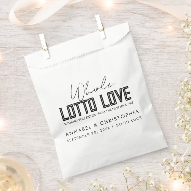 whole lotto love casino chips Lottery Tickets Favor Bag (Clipped)