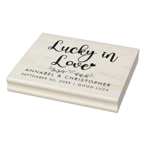whole lotto love Lottery scratchcard Wedding favor Rubber Stamp