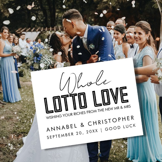 whole lotto love Lottery Ticket Wedding favor Envelope (Creator Uploaded)