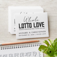 Personalised Lottery Ticket Holder Lotto Scratch Card Wallet Wedding Favor  YOUR NAMES 