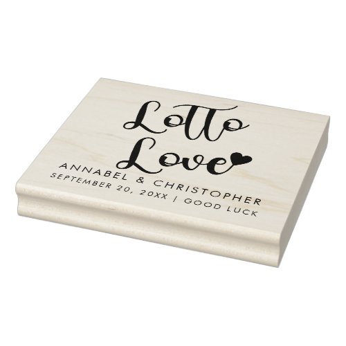whole lotto love Lottery Ticket Wedding favor Rubber Stamp