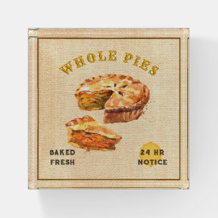 Whole Pie Sign Apple Paperweight