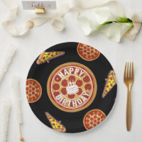 Whole Pizza Happy Birthday Party Design