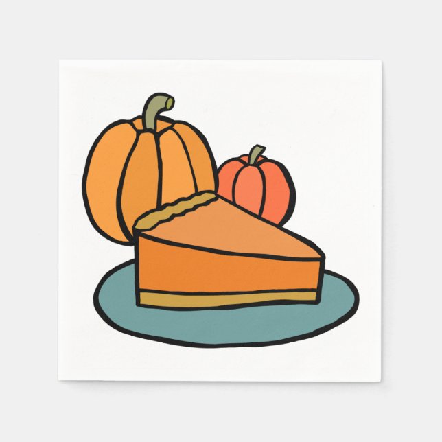 Whole Pumpkin Pie Napkins (Front)