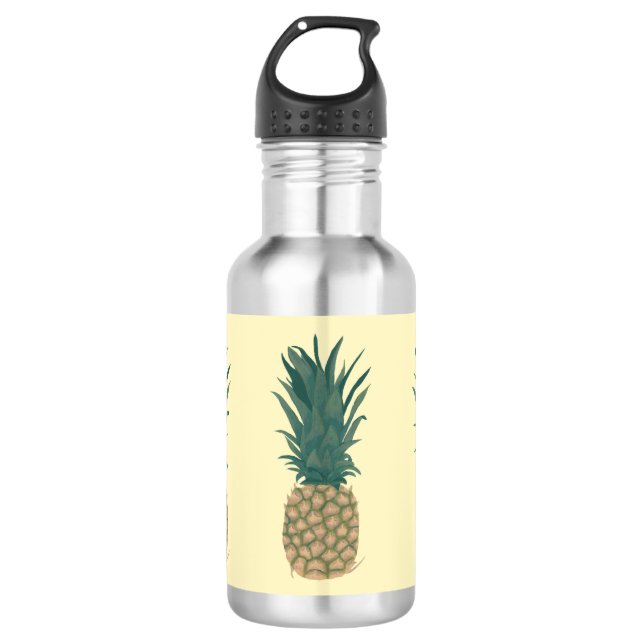 Whole Ripe Pineapple Water Bottles (Front)