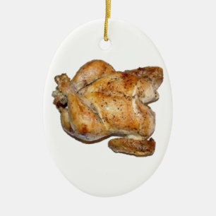 Whole Roast Chicken Ceramic Ornament