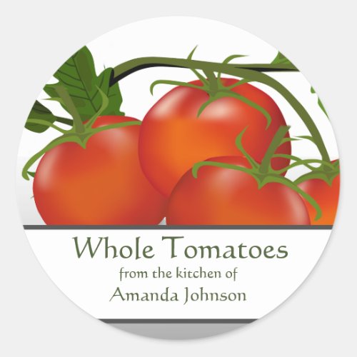 Whole Tomatoes Classic Round Sticker