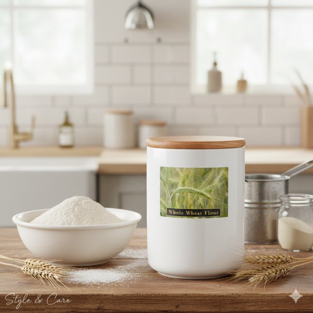 Whole Wheat Flour Label for Kitchen Storage (Whole Wheat Flour Label for Kitchen Storage)